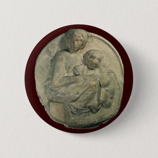 Madonna und Kind, Tondo Pitti von Michelangelo Button (Vorderseite)