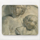 Madonna und Kind, Tondo Pitti von Michelangelo Mousepad (Vorne)
