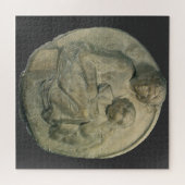 Madonna und Kind, Tondo Pitti von Michelangelo Puzzle (Horizontal)