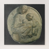Madonna und Kind, Tondo Pitti von Michelangelo Puzzle (Vertikal)