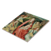 Madonna und Kind umgeben durch Engel Fliese (Seite)