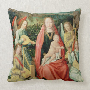 Madonna und Kind umgeben durch Engel Kissen