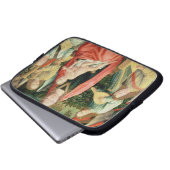 Madonna und Kind umgeben durch Engel Laptopschutzhülle (Vorne Knopf)