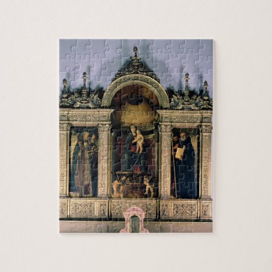 Madonna und Kind und Heilige (Triptychon Puzzle (Vertikal)