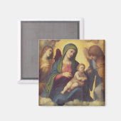 Madonna und Kind und Kind in Ruhm, c.1520 (Öl Magnet (Vorderseite/Rückseite)
