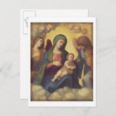 Madonna und Kind und Kind in Ruhm, c.1520 (Öl Postkarte (Vorne/Hinten)