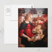 "Madonna und Kind und zwei Engel" Postkarte (Vorne/Hinten)
