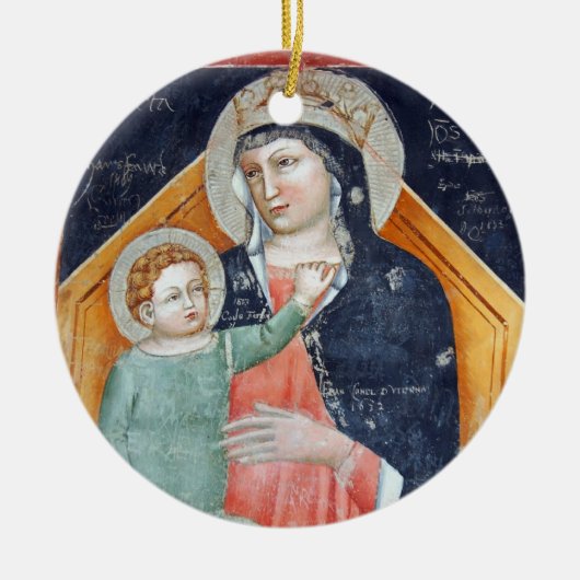 Madonna und Kind: Verona Keramikornament (Vorne)