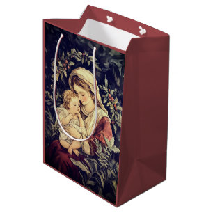 Madonna und Kind Vintage Mittlere Geschenktüte