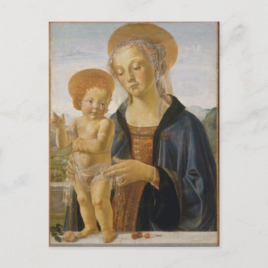 Madonna und Kind von Andrea del Verrocchio Postkarte (Vorderseite)