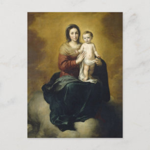 Madonna und Kind von Bartolome Esteban Murillo Postkarte