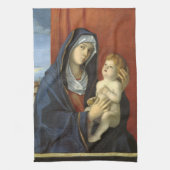Madonna und Kind von Giovanni Bellini Geschirrtuch (Vertikal)