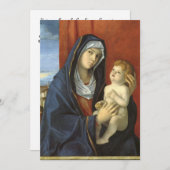 Madonna und Kind von Giovanni Bellini, Kinderdusch Einladung (Vorne/Hinten)