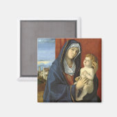 Madonna und Kind von Giovanni Bellini Magnet (Vorderseite/Rückseite)