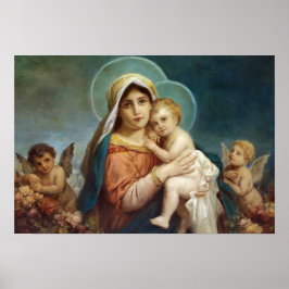 Madonna und Kind von Hans Zatzka - Poster