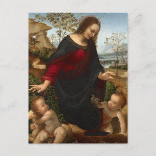 Madonna und Kind von Leonardo da Vinci Postkarte