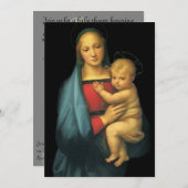 Madonna und Kind von Raphael, Babydusche Einladung (Vorne/Hinten)