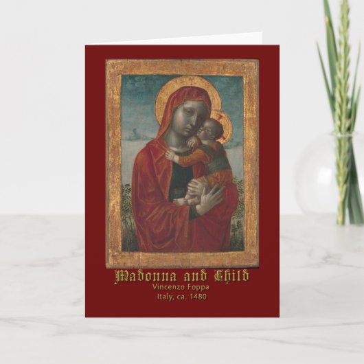 Madonna und Kind von Vincenzo Foppa Karte (Vorderseite)