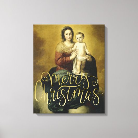Madonna und Kind, Weihnachten der schönen Kunst - Leinwanddruck (Vorderseite)