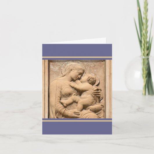 Madonna und Kind Weihnachten Karte (Vorderseite)