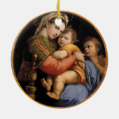 Madonna und Kind Weihnachten Keramik Ornament (Hinten)
