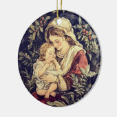 Madonna und Kind Weihnachten Keramik Ornament (Links)