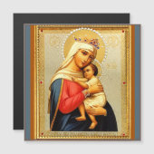 Madonna und Kind Weihnachten Magnetkarte (Vorne/Hinten)