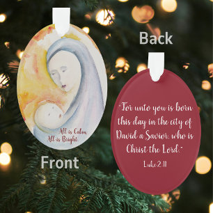 Madonna und Kind Weihnachten Ornament