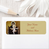 Madonna und Kind Weihnachten Rücksendeadressen-Auf (Insitu)