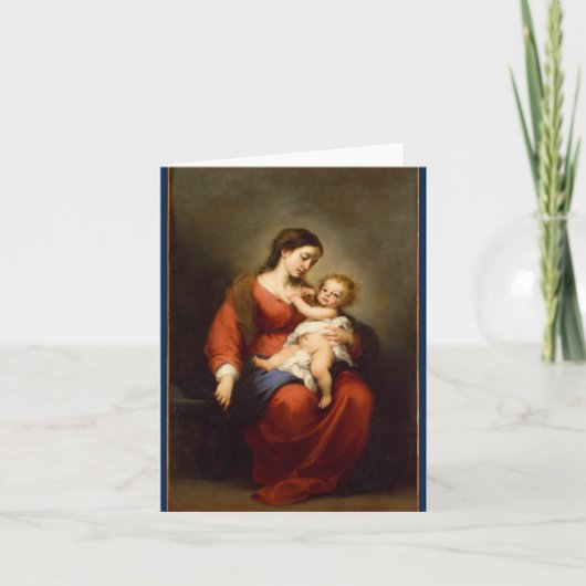 Madonna und Kind ... Weihnachtskarte Dankeskarte (Vorderseite)