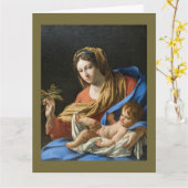 Madonna und Kind Weihnachtskarte Karte (Gelbe Blume)