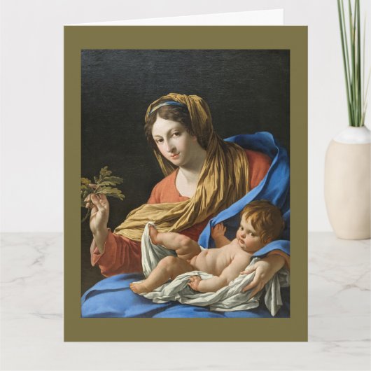 Madonna und Kind Weihnachtskarte Karte (Vorderseite)