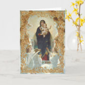 Madonna und Kind Weihnachtskarte Karte (Gelbe Blume)