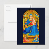 Madonna und Kind Weihnachtskarte Postkarte (Vorne/Hinten)