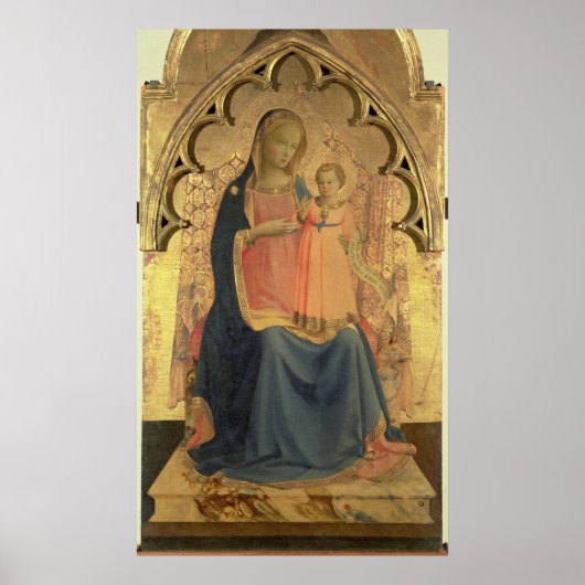 Madonna und Kind, zentrale Tafel eines Triptychons Poster (Vorne)