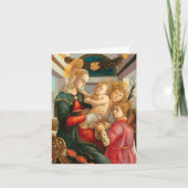 Madonna und Kind Zwei Engel Botticelli Weihnachten Karte (Vorderseite)
