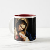 Madonna und Kind Zweifarbige Tasse (Vorderseite Links)