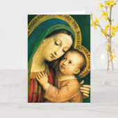 MADONNA UND KINDER KARTE (Gelbe Blume)