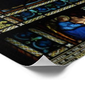 Madonna und kinderfestes Glas Poster (Ecke)