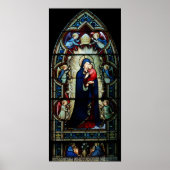 Madonna und kinderfestes Glas Poster (Vorne)