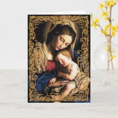 Madonna und Kinderkarte Karte (Gelbe Blume)