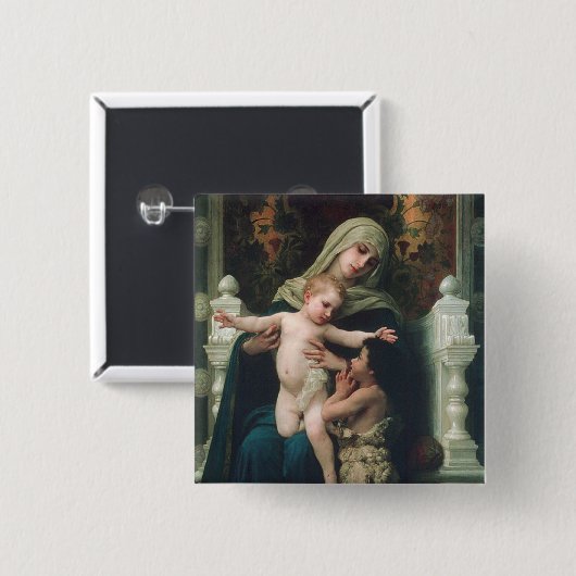 Madonna und Kinderknopf Button (Vorne & Hinten)