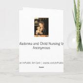 Madonna und Kinderpflege Karte (Rückseite)