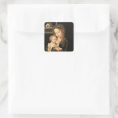 Madonna und Kinderpflege Quadratischer Aufkleber (Tasche)