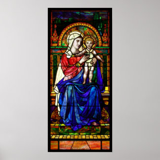 Madonna und kindersicheres Glas Poster