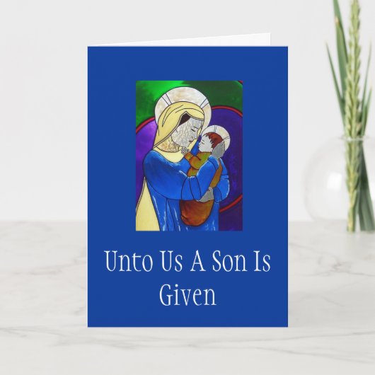 Madonna und Kinderweihnachtskarte Feiertagskarte (Vorderseite)