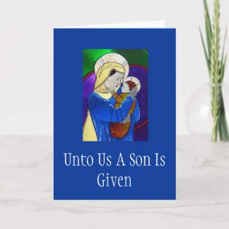 Madonna und Kinderweihnachtskarte Feiertagskarte