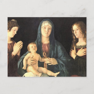 Madonna und zwei Heilige Postkarte