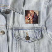 Madonna unterrichtet das Kind Jesus Button (Beispiel)