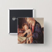 Madonna unterrichtet das Kind Jesus Button (Vorne & Hinten)
